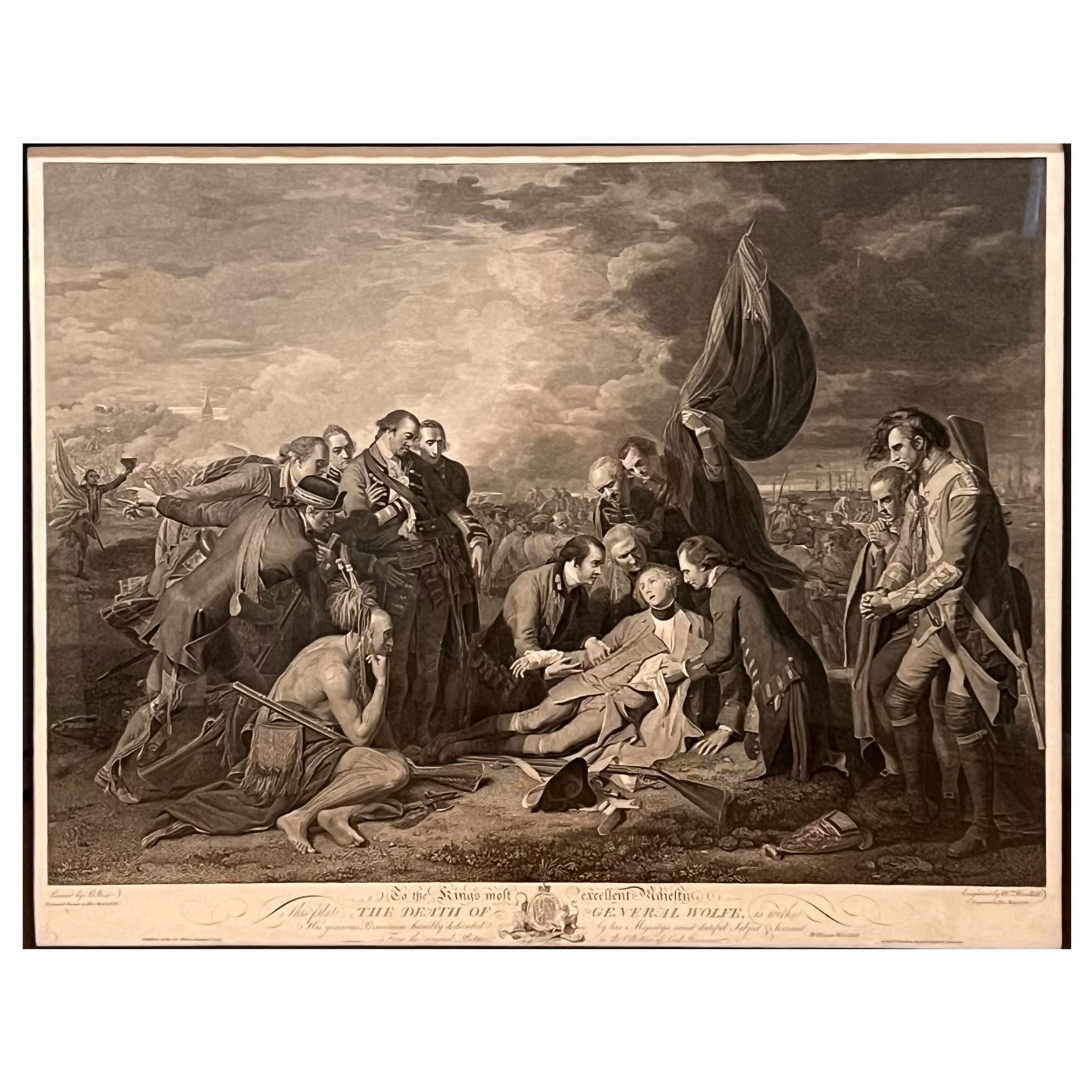 "The Death of General Wolfe" Engraving by William Woollett, after Benjamin West, 1776 - The Great Republic