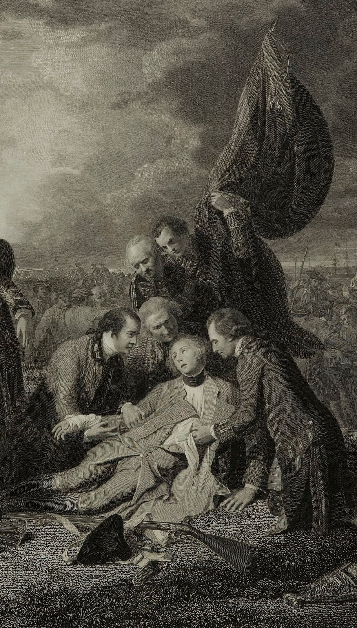 "The Death of General Wolfe" Engraving by William Woollett, after Benjamin West, 1776 - The Great Republic