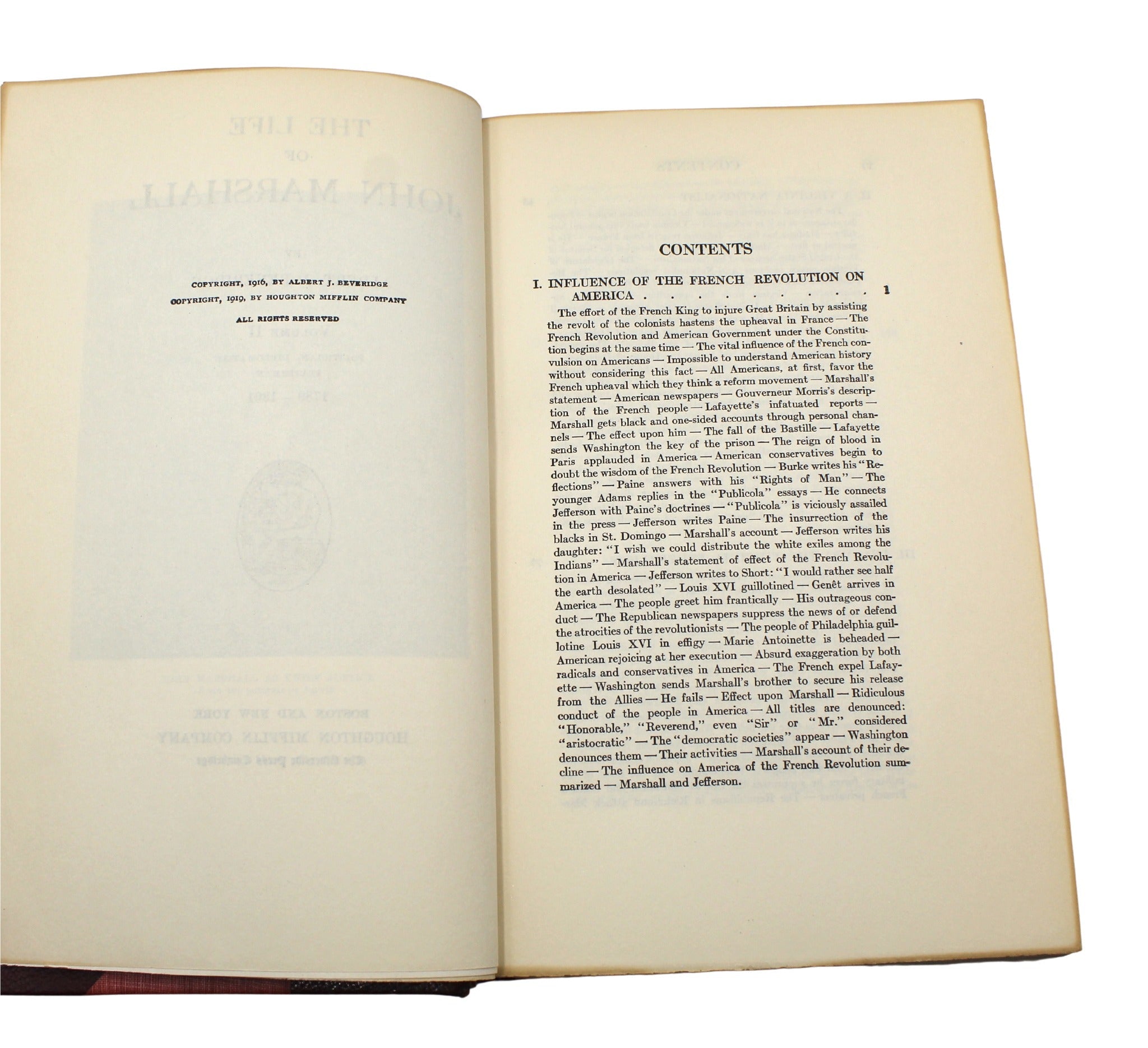 The Life of John Marshall by Albert J. Beveridge, Four Volume Set, 1916 - The Great Republic