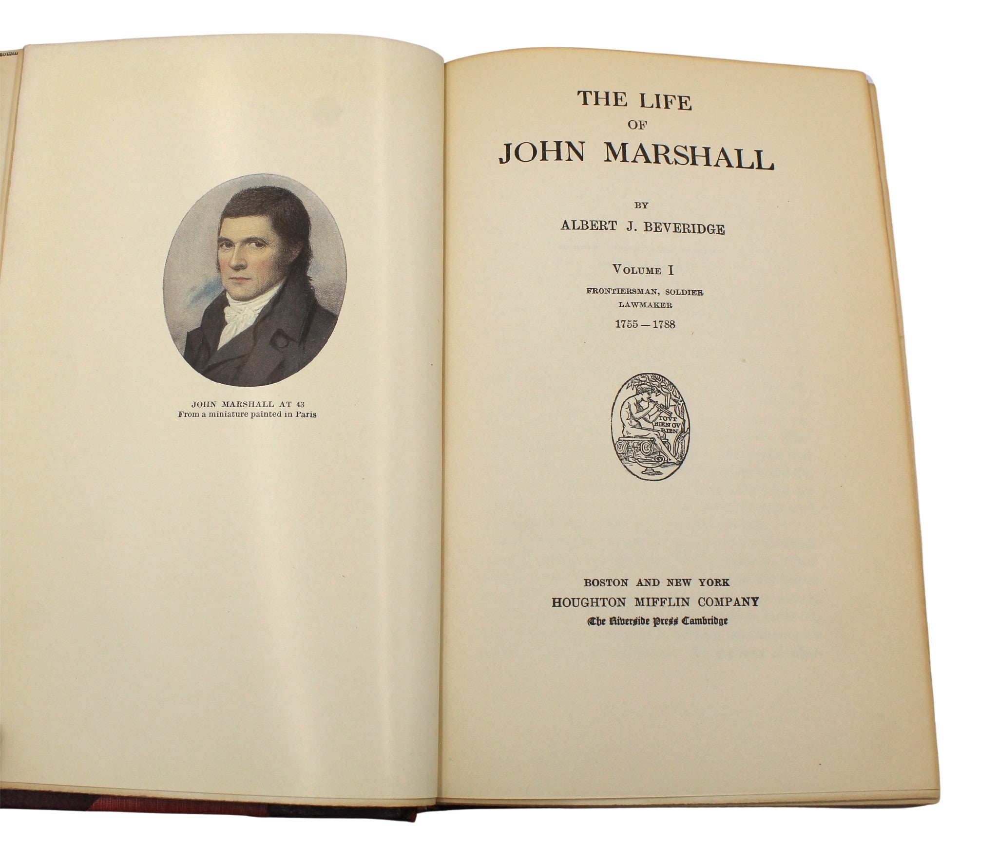 The Life of John Marshall by Albert J. Beveridge, Four Volume Set, 1916 - The Great Republic