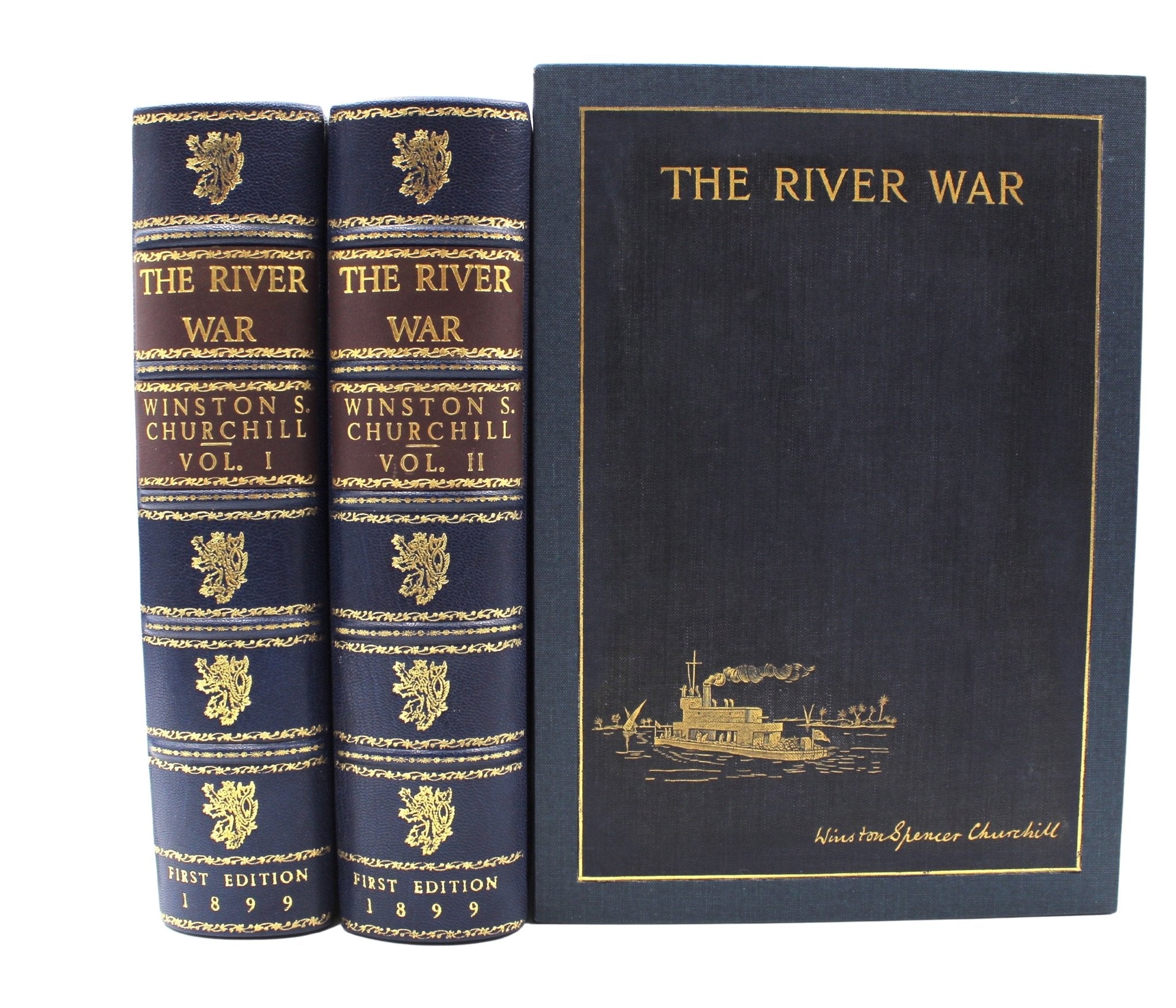 The River War by Winston S. Churchill, First Edition, Two Volume Set, 1899 - The Great Republic