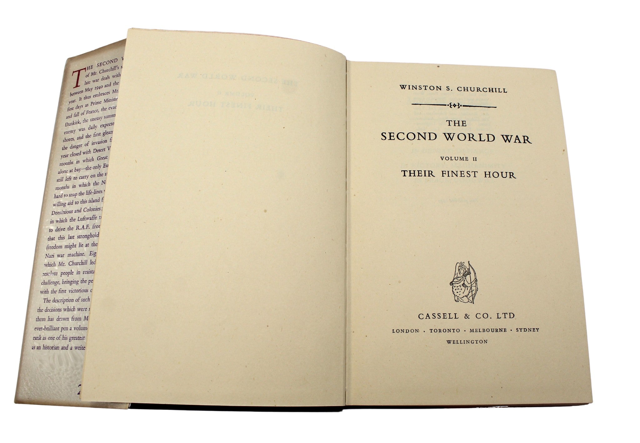 The Second World War by Winston Churchill, First Edition, Six Volume Set, in Original Dust Jackets, 1948 - 1954 - The Great Republic