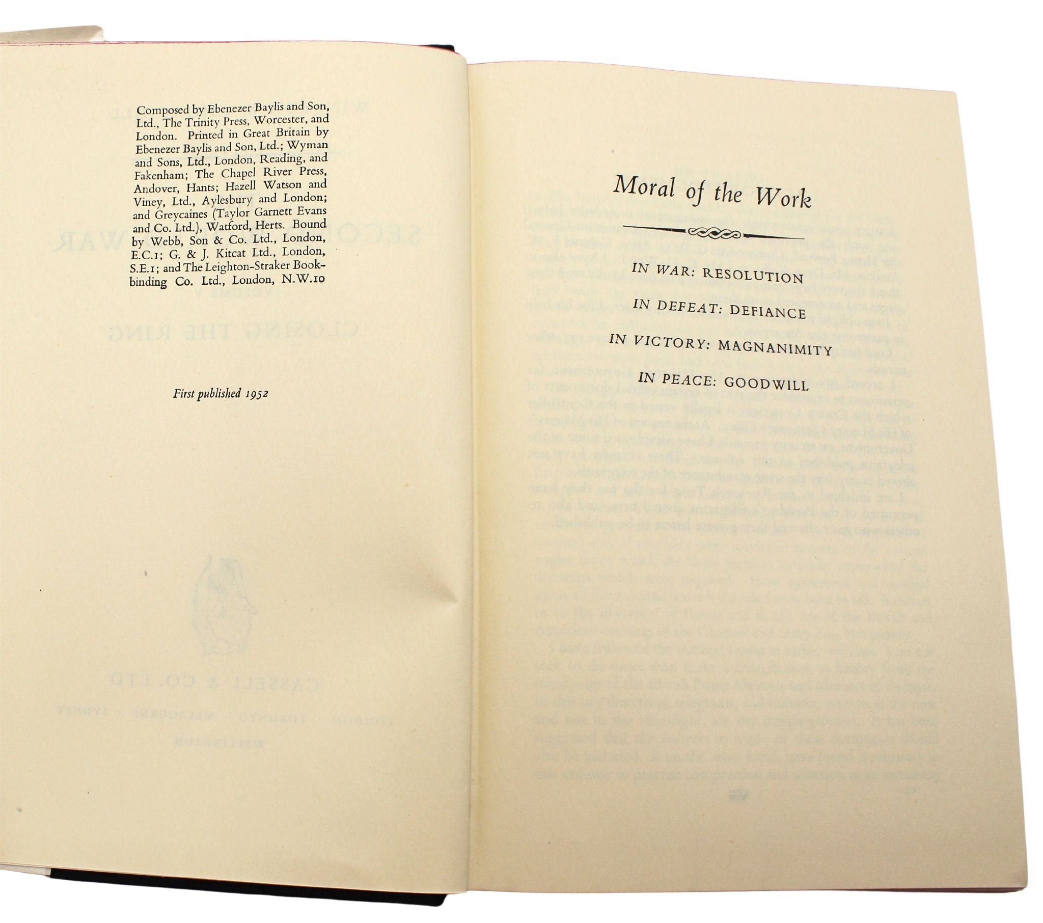 The Second World War by Winston Churchill, First Edition, Six Volume Set, in Original Dust Jackets, 1948 - 1954 - The Great Republic