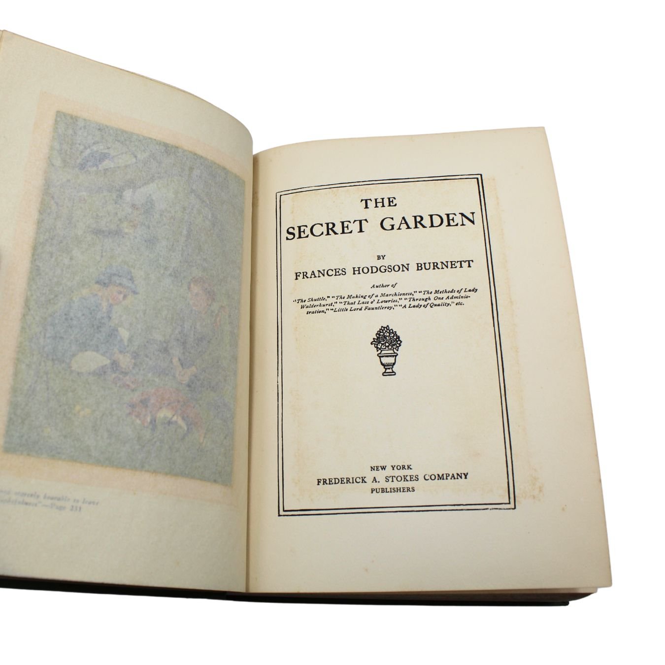 The Secret Garden by Frances Hodgson Burnett, Illustrated by Maria L. Kirk, Deluxe Illustrated Gift Issue, 1911 - The Great Republic