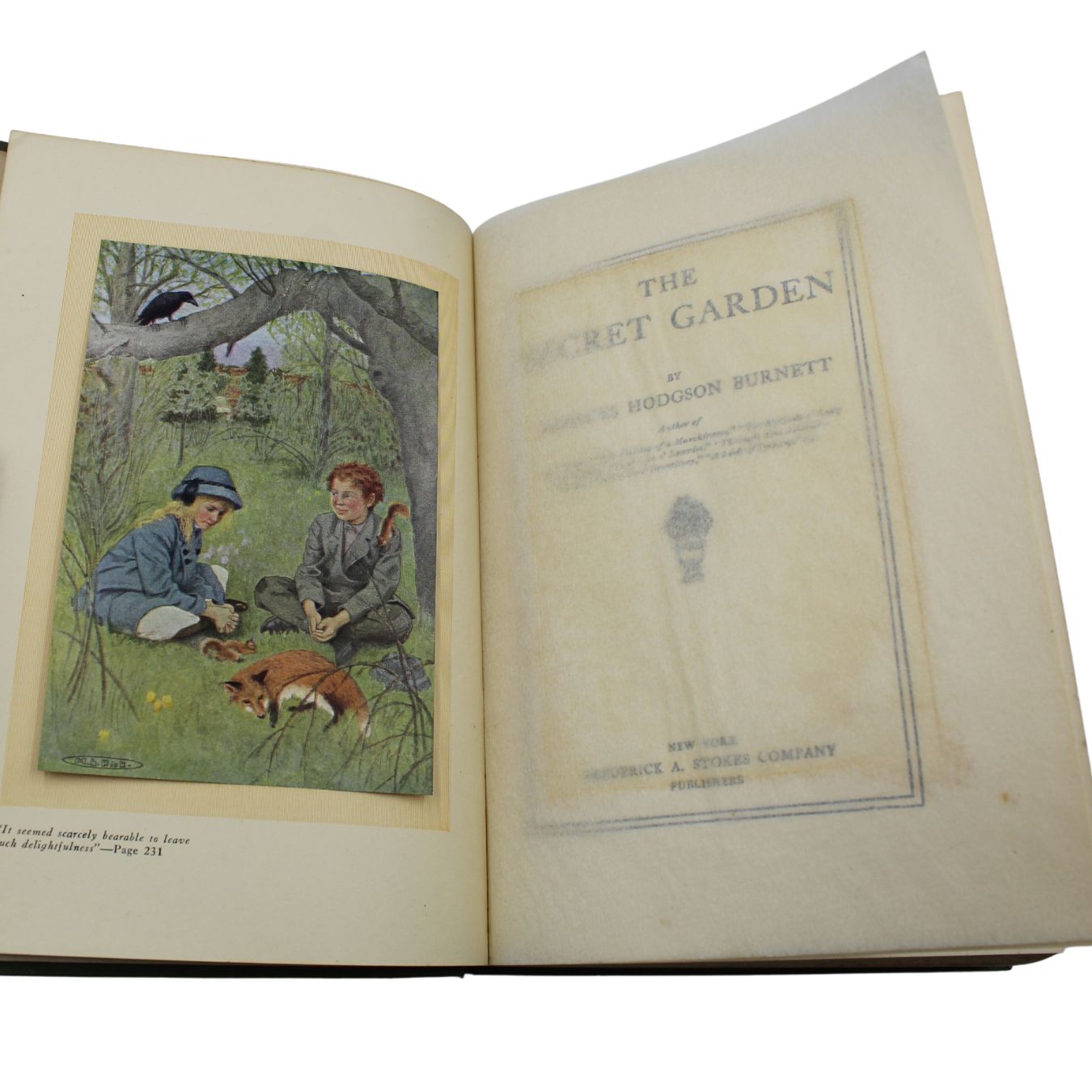 The Secret Garden by Frances Hodgson Burnett, Illustrated by Maria L. Kirk, Deluxe Illustrated Gift Issue, 1911 - The Great Republic