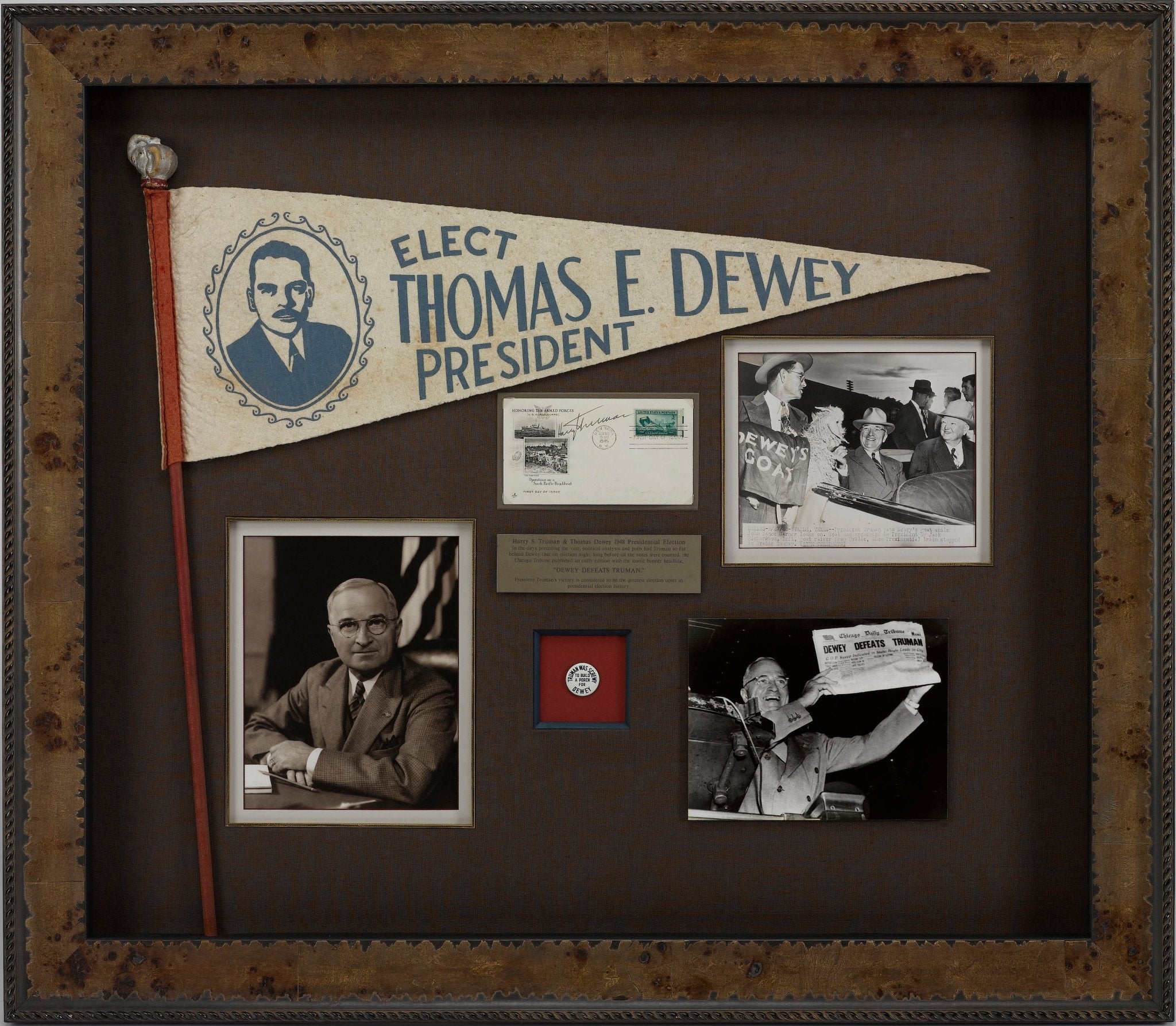 Thomas Dewey & Harry Truman 1948 Presidential Election Campaign Collage - The Great Republic