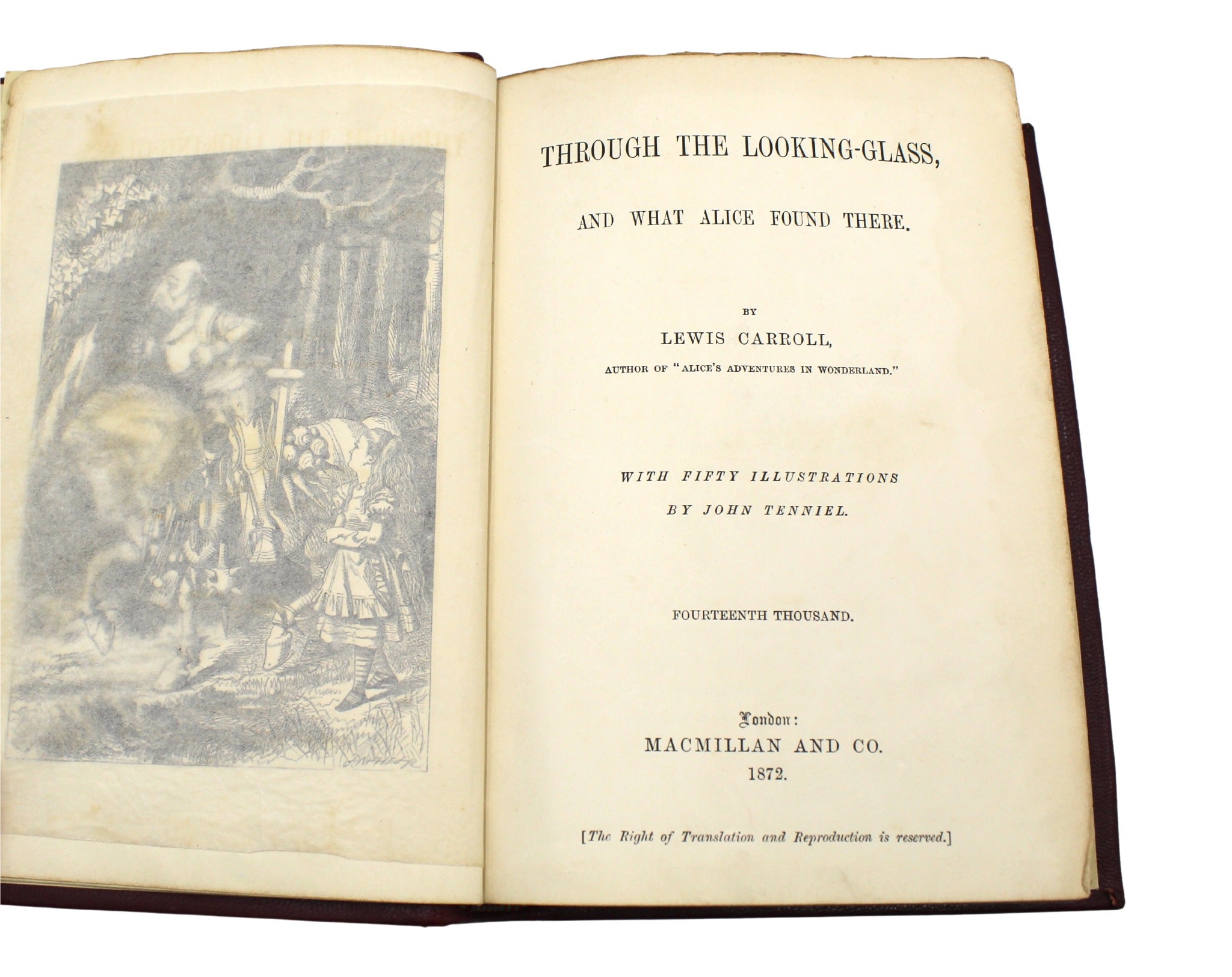 Through the Looking - Glass and What Alice Found There by Lewis Carroll, First UK Edition, 1872 - The Great Republic