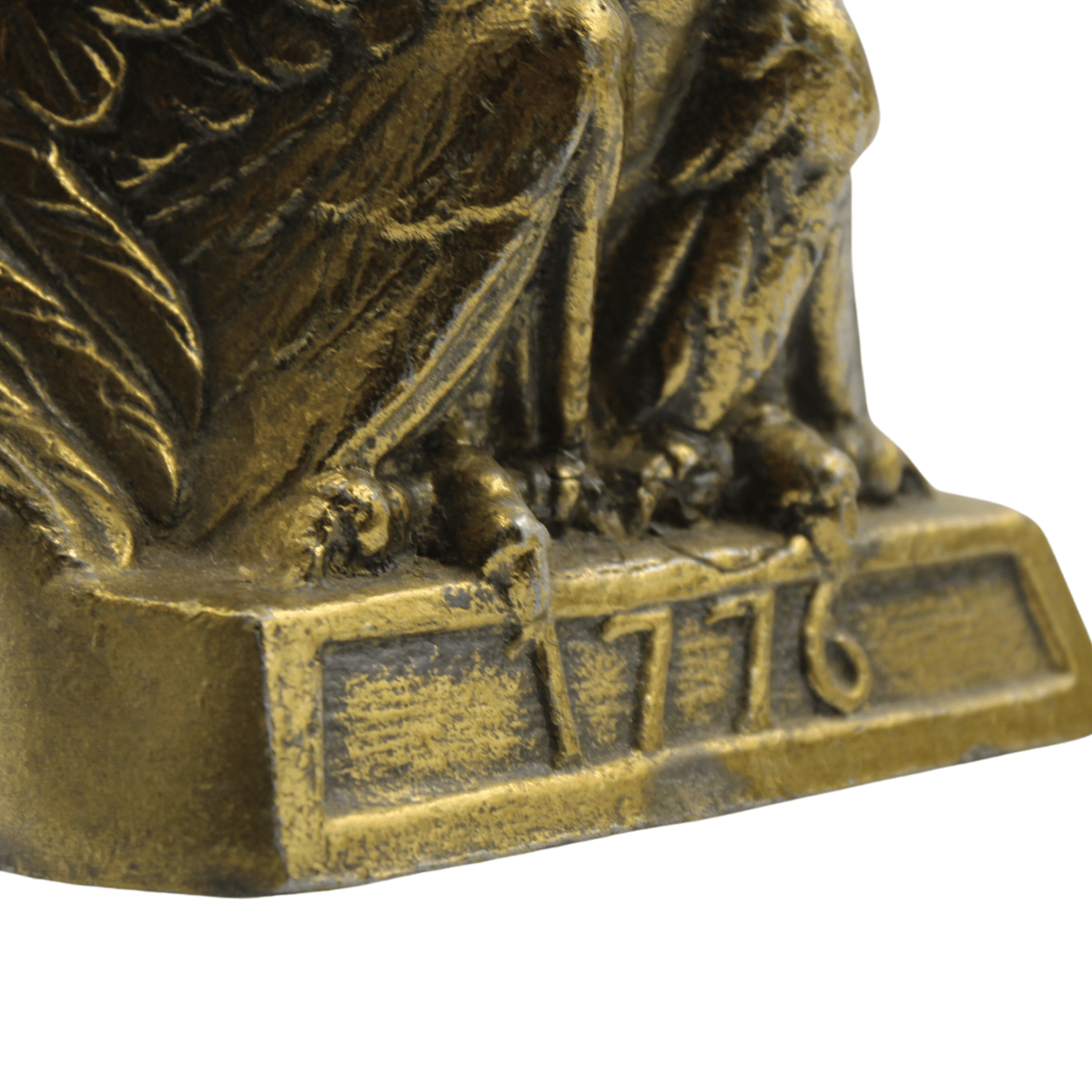 Vintage "1776" Brass American Eagle Bookends by Colonial Virginia - The Great Republic