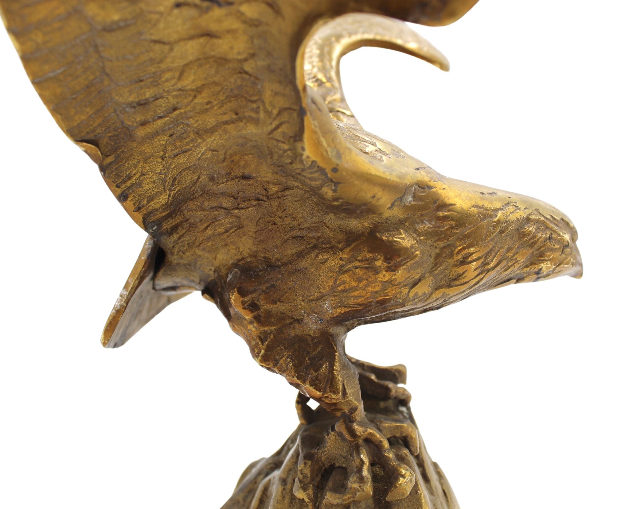 Vintage Brass Eagle On Rocks - The Great Republic