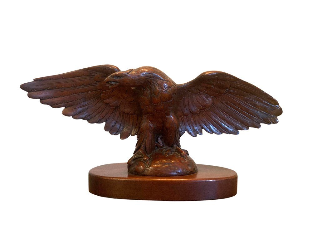 Vintage Carved Spreadwing Wooden Eagle - The Great Republic