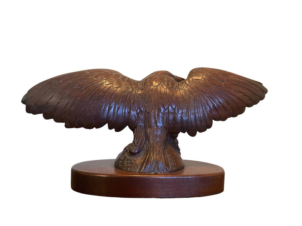 Vintage Carved Spreadwing Wooden Eagle - The Great Republic