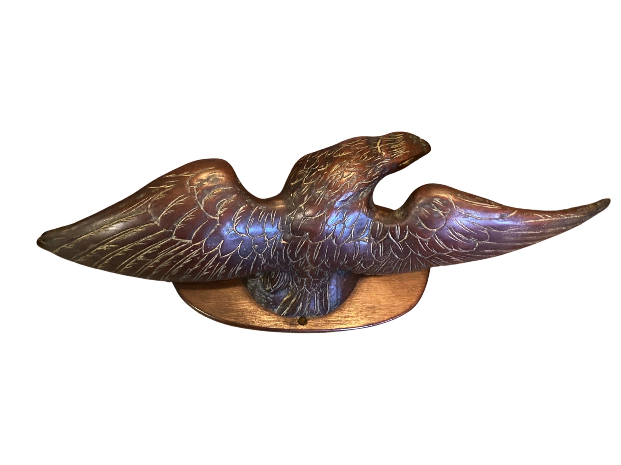 Vintage Carved Spreadwing Wooden Eagle - The Great Republic