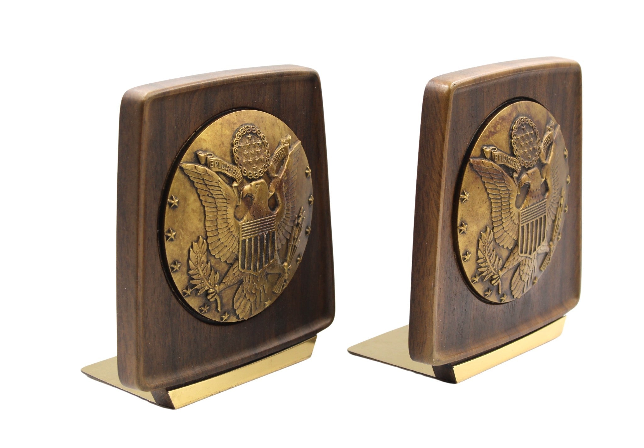 Vintage U.S. Great Seal Bookends, Circa 1950s - The Great Republic