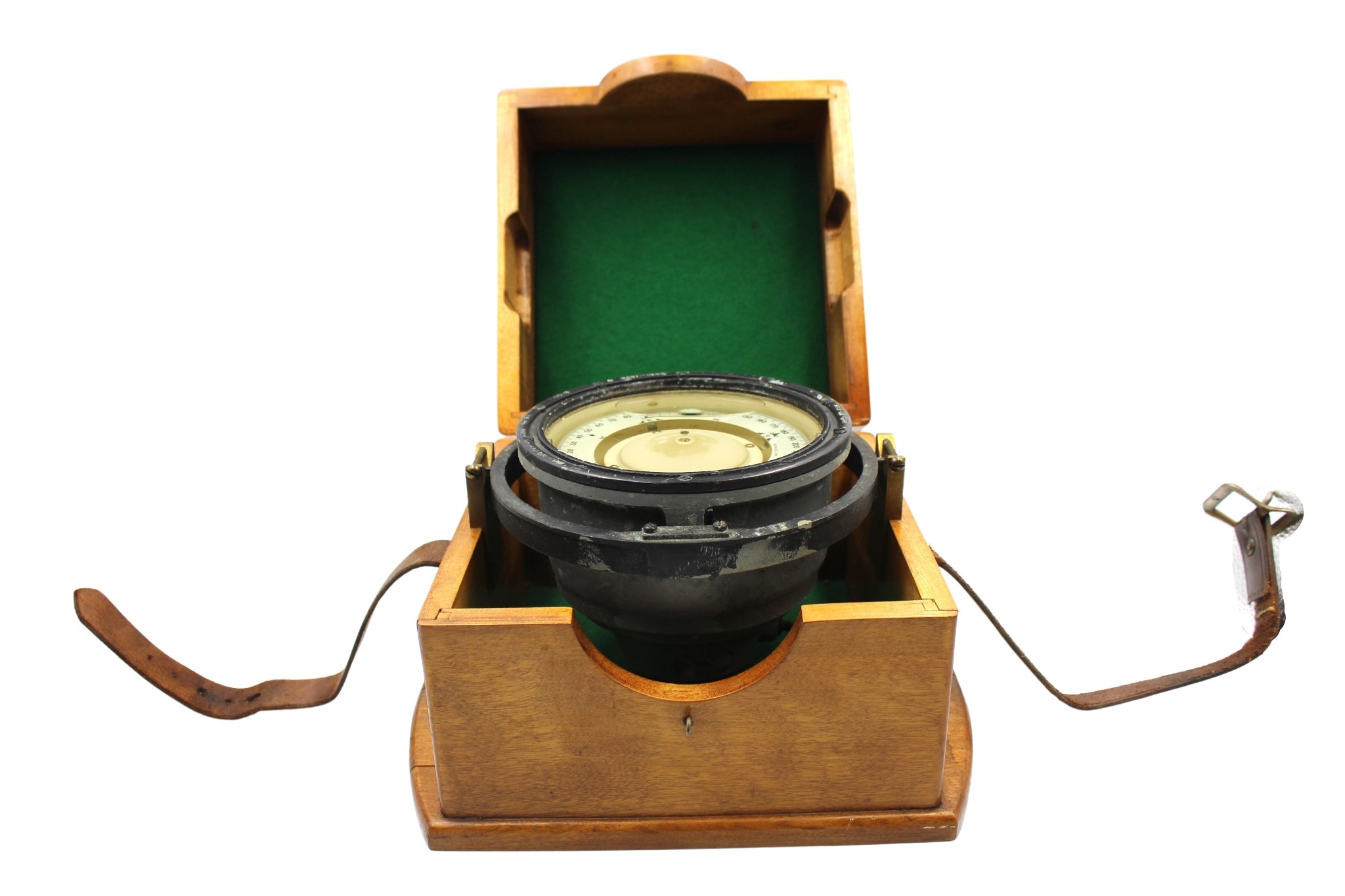 Vintage U.S. Navy Cased Gimballed Compass, Circa 1943 - The Great Republic