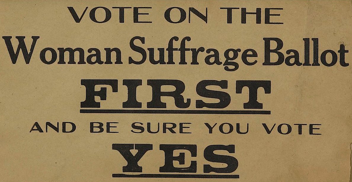 "Vote on the Woman Suffrage Ballot" North Dakota Ballot Broadside, circa 1917 - The Great Republic