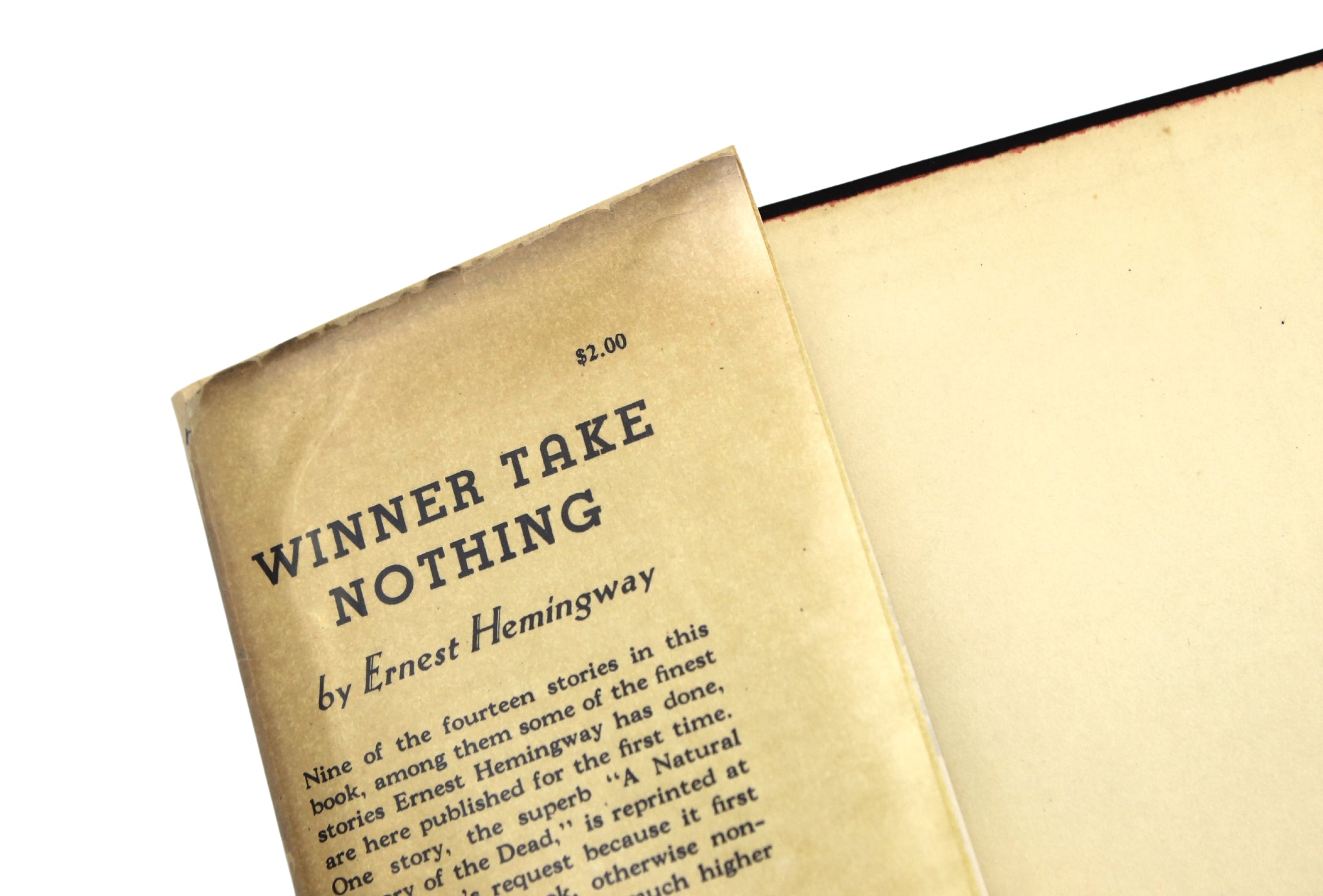 Winner Take Nothing by Ernest Hemingway, First Edition with Original Dust Jacket, 1933 - The Great Republic