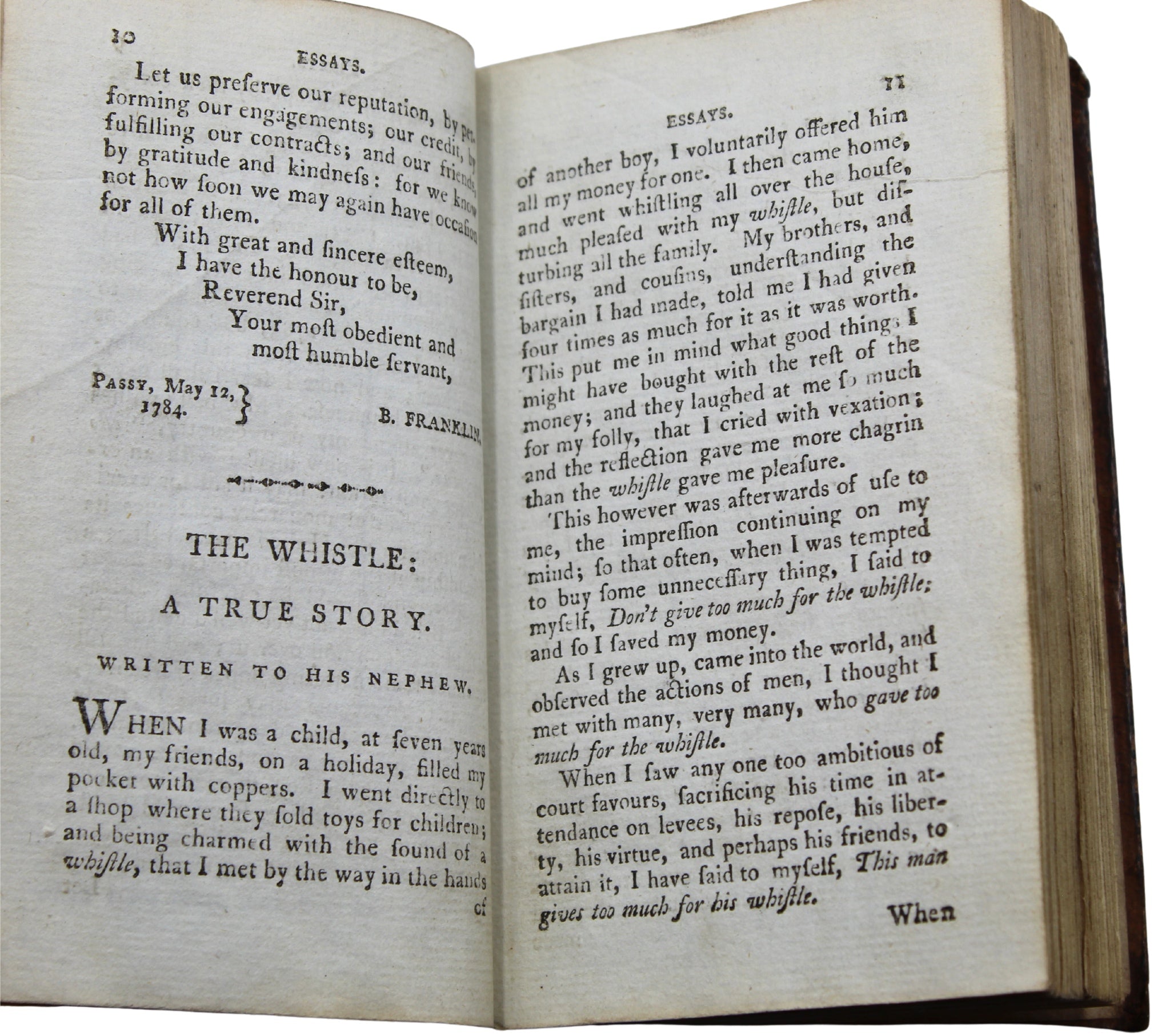 Works of the Late Doctor Benjamin Franklin, Consisting of His Life Written By Himself, Together With Essays, in Two Volumes, 1796 - The Great Republic