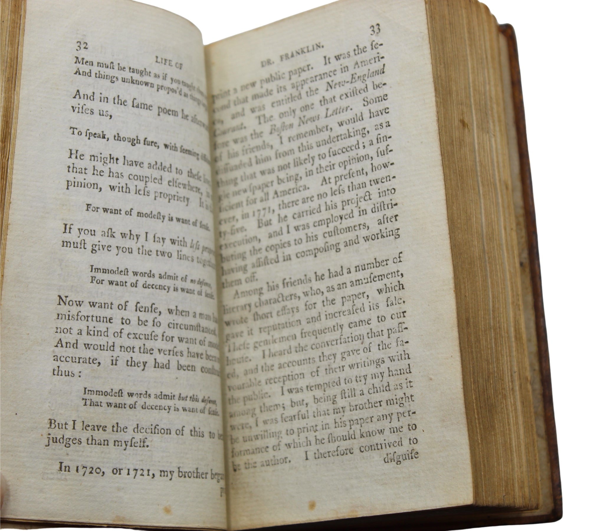 Works of the Late Doctor Benjamin Franklin, Consisting of His Life Written By Himself, Together With Essays, in Two Volumes, 1796 - The Great Republic