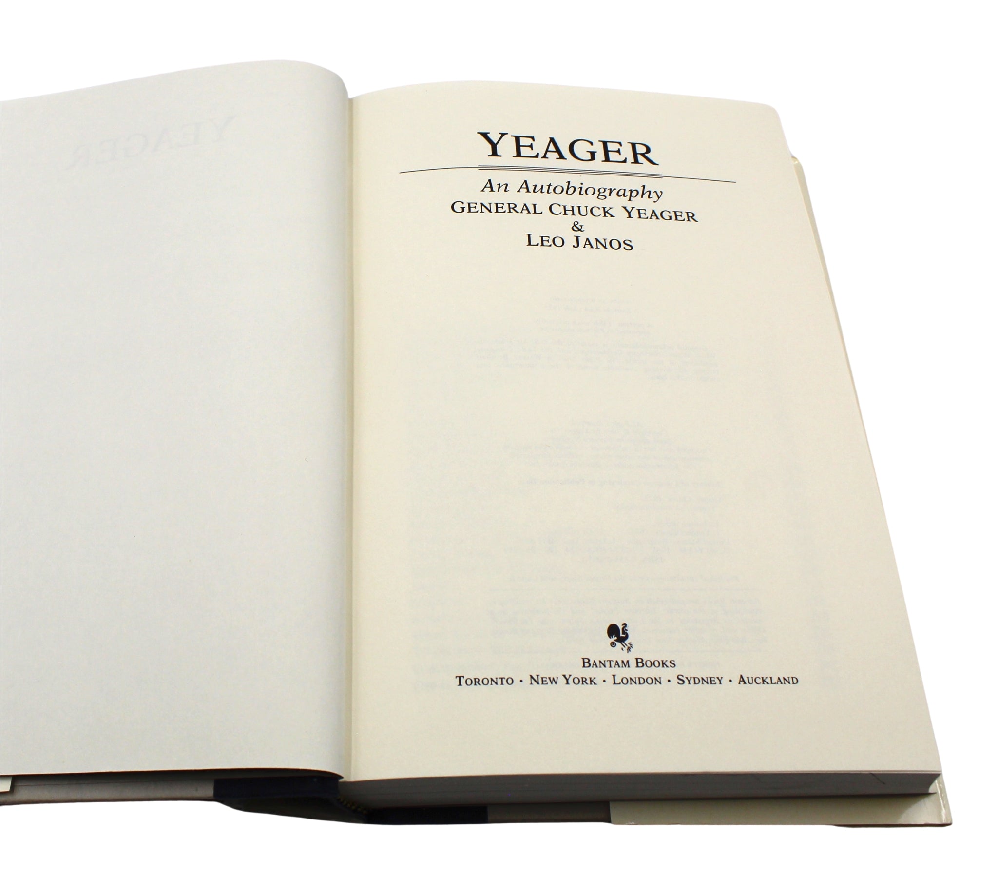 Yeager, An Autobiography by Chuck Yeager and Leo Janos, Signed by Chuck Yeager, Third Edition, 1985 - The Great Republic