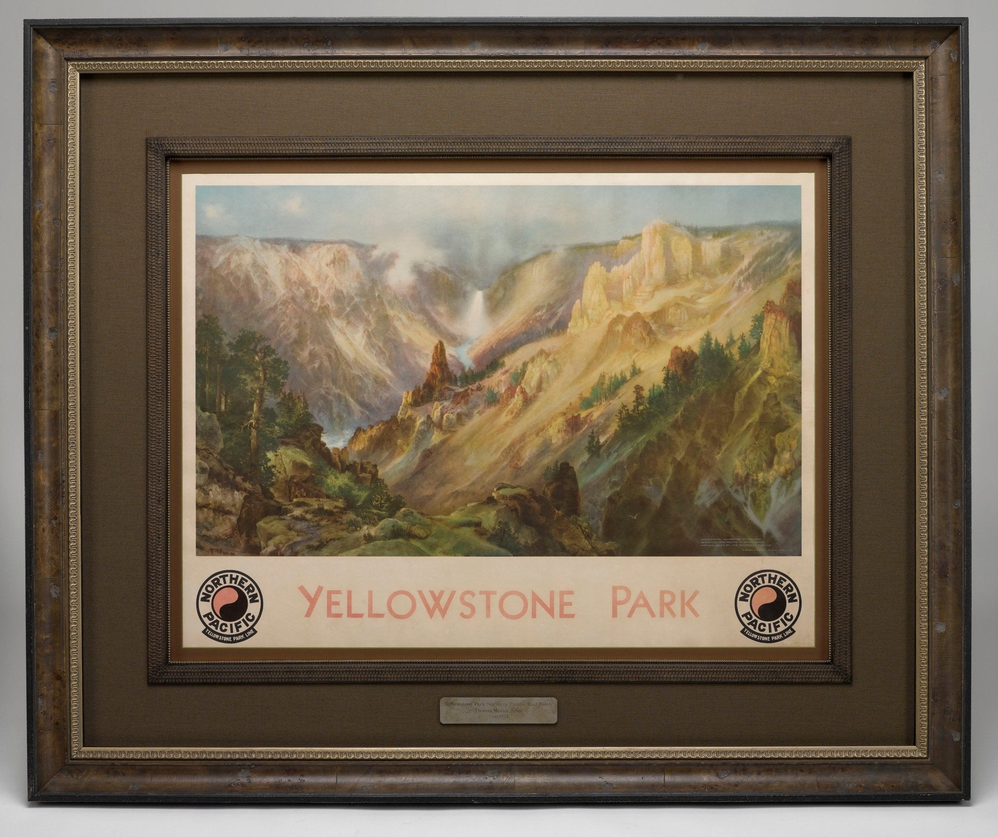 "Yellowstone Park" Northern Pacific Railroad Poster, after Thomas Moran, 1924 - The Great Republic