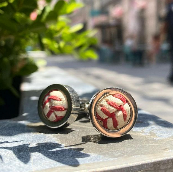 MLB Game-Used Baseball Cufflinks